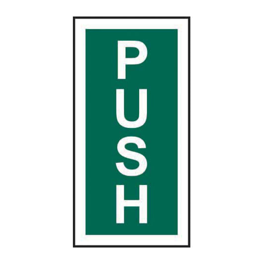 Spectrum Industrial Push (vertical) sign, Self Adhesive Vinyl 75 x 150mm (14317)