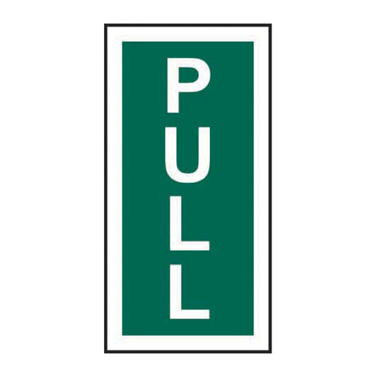 Spectrum Industrial Pull (vertical) sign, Self Adhesive Vinyl 75 x 150mm (14319)