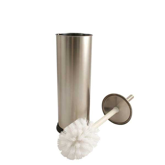 Stainless steel toilet brush and holder
