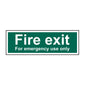 Spectrum Industrial Fire Exit for Emergency Use Only Sign 14404