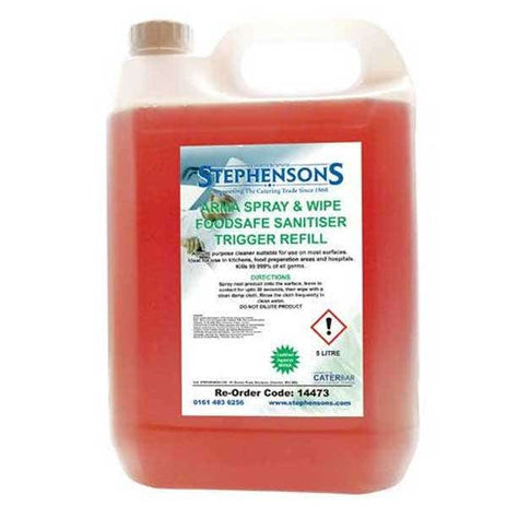 Arma Spray and Wipe Sanitiser Refill 5 Litre (14473)