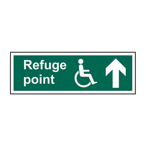 Spectrum Industrial Refuge Point Arrow Up Sign 14763
