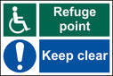 Spectrum Industrial Refuge Point Keep Clear Sign 14768