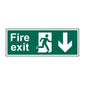 Spectrum Industrial Fire Exit Running Man Arrow Down Sign 1503