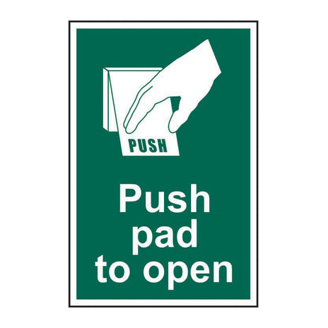 Spectrum Industrial Push Pad to Open Sign 14796