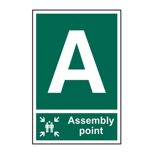 Spectrum Industrial Assembly Point a sign, Self Adhesive Rigid PP 200 x 300mm (1480)