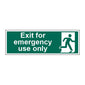 Spectrum Industrial Exit for Emergency Use Only Sign 15032