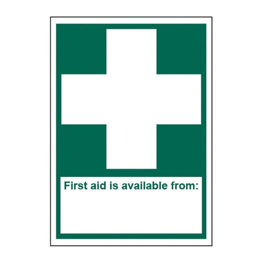 Spectrum Industrial First Aid Is Available From: sign, 1.2mm Rigid PP 297 x 420mm (15033)