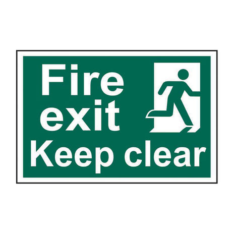 Spectrum Industrial Fire Exit Keep Clear Sign 1540