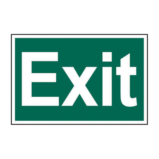 Spectrum Industrial Exit (text Only) sign, Self Adhesive Rigid PP 300 x 200mm (1515)