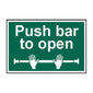 Spectrum Industrial Push Bar to Open Sign 1523