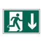 Spectrum Industrial Running Man Arrow Down Sign 5203