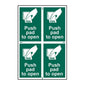 Spectrum Industrial Push Pad to Open Sign 14796