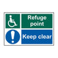 Spectrum Industrial Refuge Point Keep Clear Sign 14768