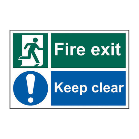 Spectrum Industrial Fire Exit Keep Clear Sign 1540