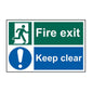 Spectrum Industrial Fire Exit Keep Clear Sign 1540