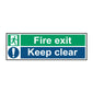 Spectrum Industrial Fire Exit Keep Clear Sign 1540