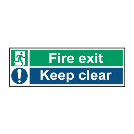 Spectrum Industrial Fire Exit Keep Clear Sign 1540