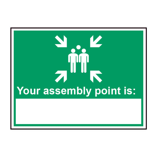 Spectrum Industrial Your Assembly Point Is: sign, Self Adhesive Vinyl 200 x 150mm (16307)