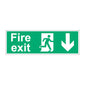 Spectrum Industrial Fire Exit (Man Arrow Down) Sign 12097