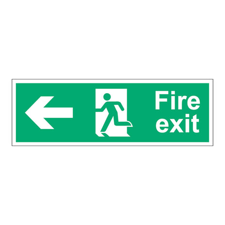 Spectrum Industrial Fire Exit (Man Arrow Left) Sign 12093