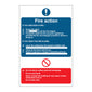 Spectrum Industrial Fire Action Sign 17400
