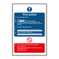 Spectrum Industrial Fire Action Sign 17400
