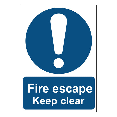 Spectrum Industrial Fire Escape Keep Clear Sign 0158