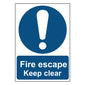 Spectrum Industrial Fire Escape Keep Clear Sign 0158