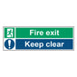Spectrum Industrial Fire Exit Keep Clear Sign 1540