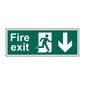 Spectrum Industrial Fire Exit Running Man Arrow Down Sign 1503