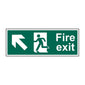 Spectrum Industrial Fire Exit Running Man Arrow Up/left SAPP (400 X 150mm) Sign 1689