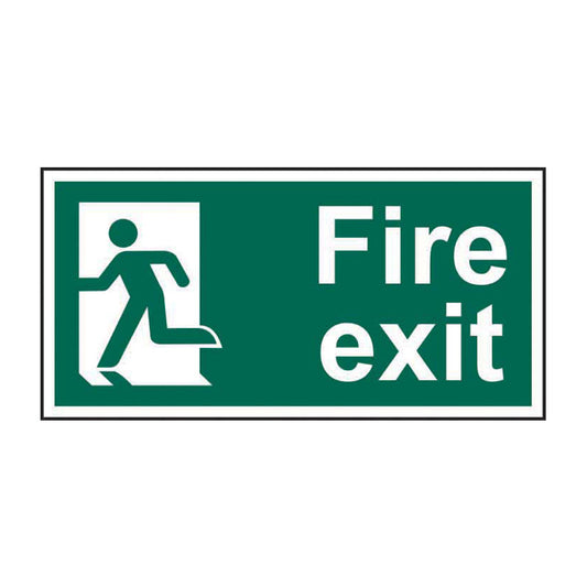 Spectrum Industrial Fire Exit Man Left SAPP (300 X 150mm) sign, Standard One Size (1691)