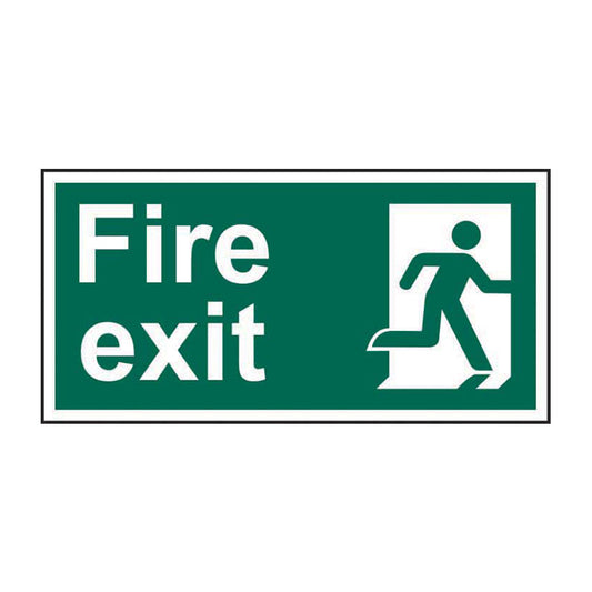 Spectrum Industrial Fire Exit Man Right SAPP (300 X 150mm) sign, Standard One Size (1692)