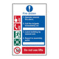 Spectrum Industrial Fire Action Sign 17400