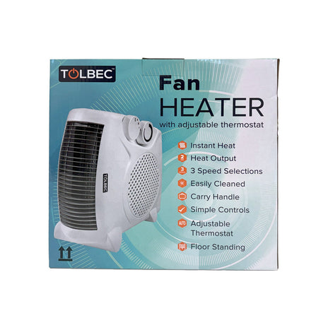 Fan Heater 2kW White - Trade Pack of 15