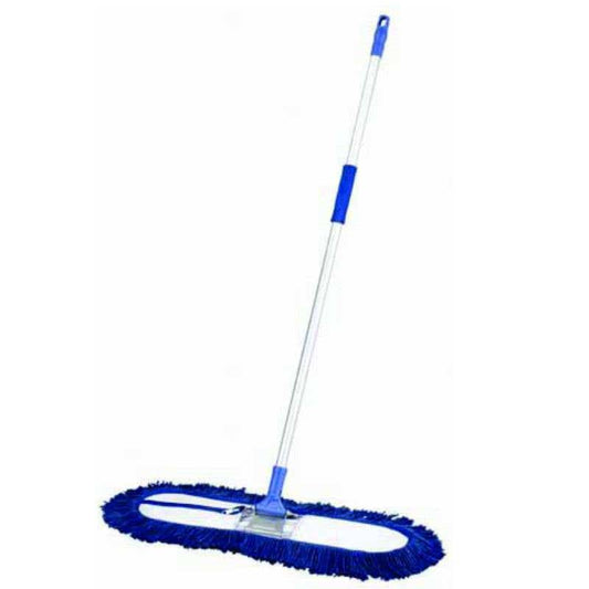 Dust sweeper mop with extendable handle and blue 60cm head