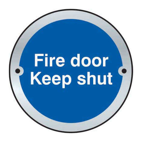 Spectrum Industrial Fire Door Keep Shut Disc Sign 2439-2