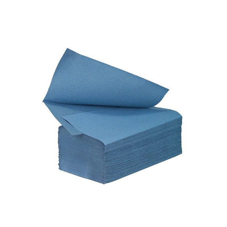 Hygenis V-Fold Hand Towel 1 Ply Blue - Trade Pack of 15 x 4,005