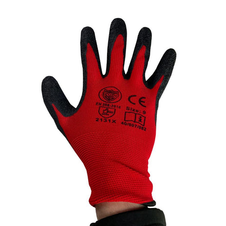 Scudo Cut Level 1 Latex Grip Glove Red - Trade Pack of 300 Pairs