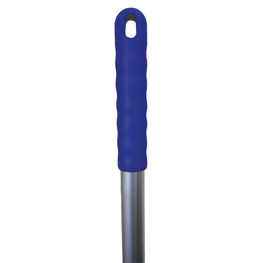 Optima aluminium stail handle with blue grip, 135cm