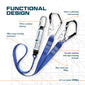 Portwest FP51 Double Webbing 1.8m Lanyard with Shock Absorber
