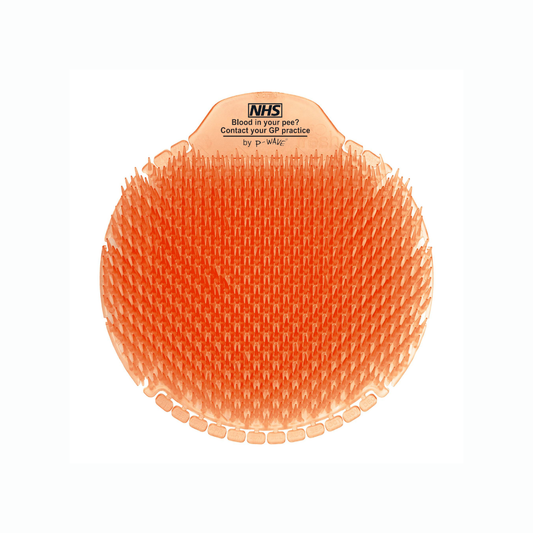 P-Wave orange anti-splash urinal screen, mango fragrance