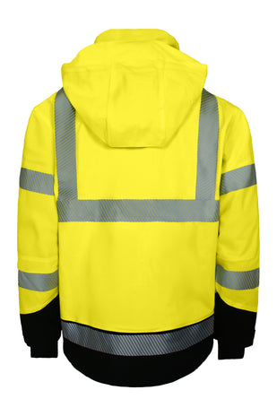 Lyngsoe 4WS-5057 4-Way Stretch Breathable Hi-Vis Rain Jacket EN ISO 20471 Class 3