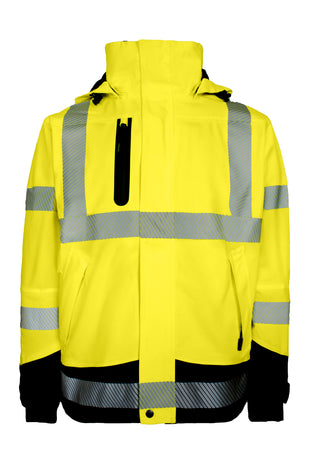 Lyngsoe 4WS-5057 4-Way Stretch Breathable Hi-Vis Rain Jacket EN ISO 20471 Class 3