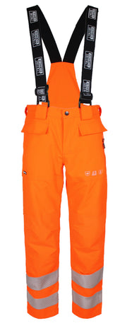 Lyngsoe 4WS-5084 4-Way Stretch Breathable Hi-Vis Rain Trousers EN ISO 20471 Class 2