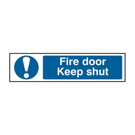 Spectrum Industrial Fire Door Keep Shut Sign 11325