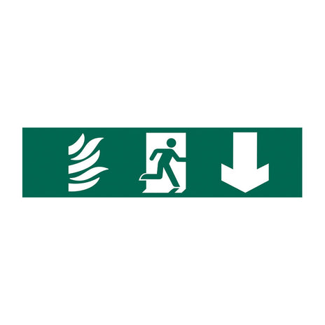 Spectrum Industrial Running Man Arrow Down Sign 5203