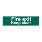 Spectrum Industrial Fire Exit Keep Clear (text Only) Sign 5206