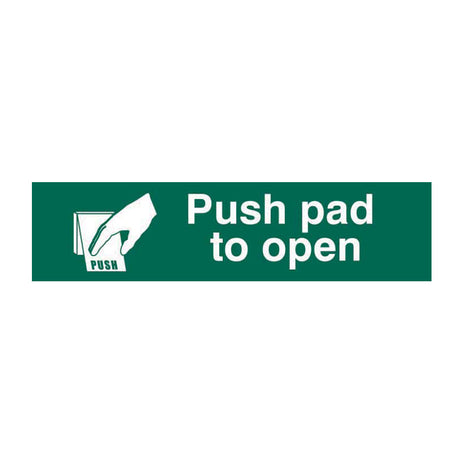 Spectrum Industrial Push Pad to Open Sign 14796